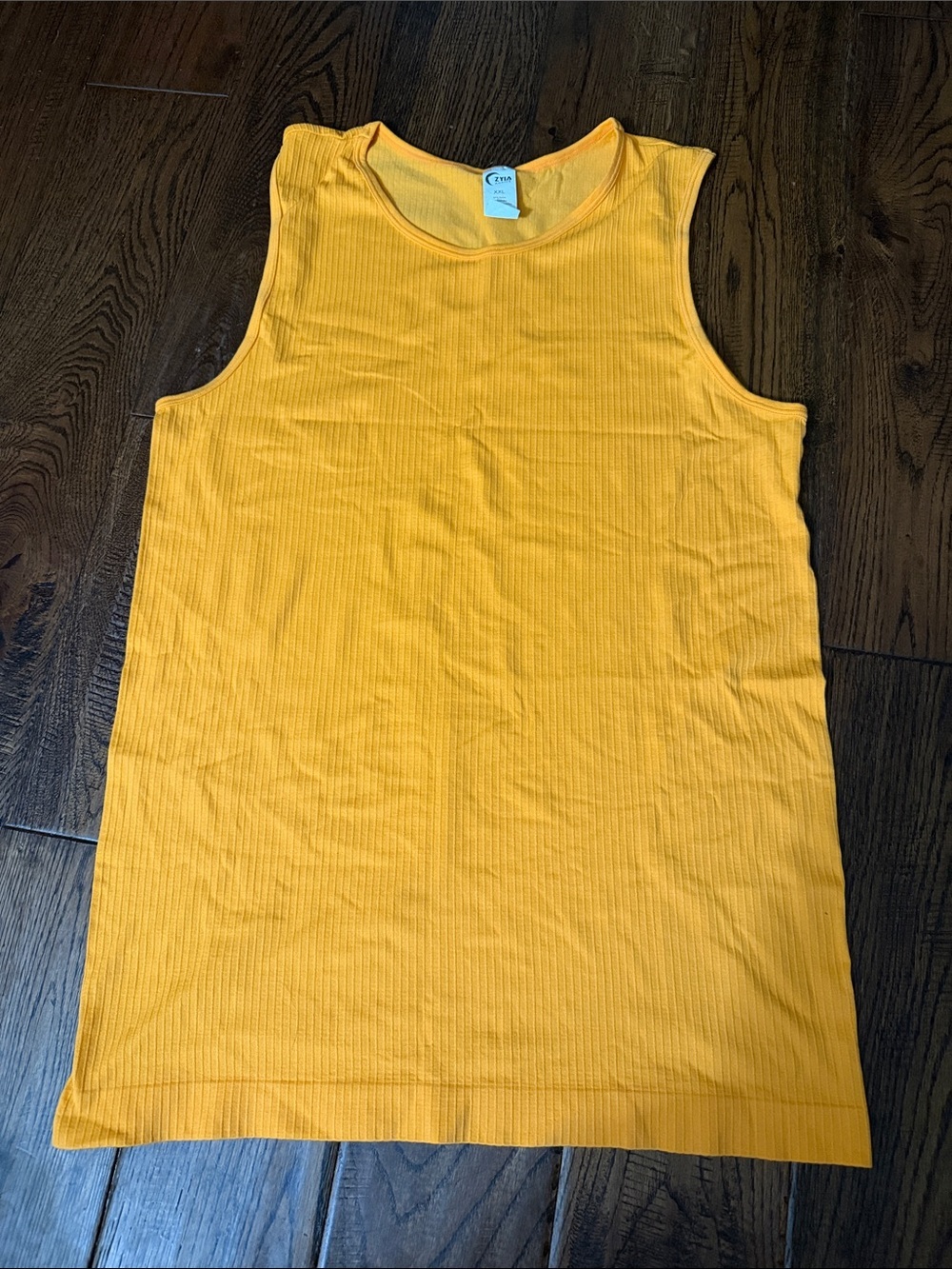 ZYIA ACTIVE Yellow Ribbed Sleeveless Tank Top Women’s Size XXL
